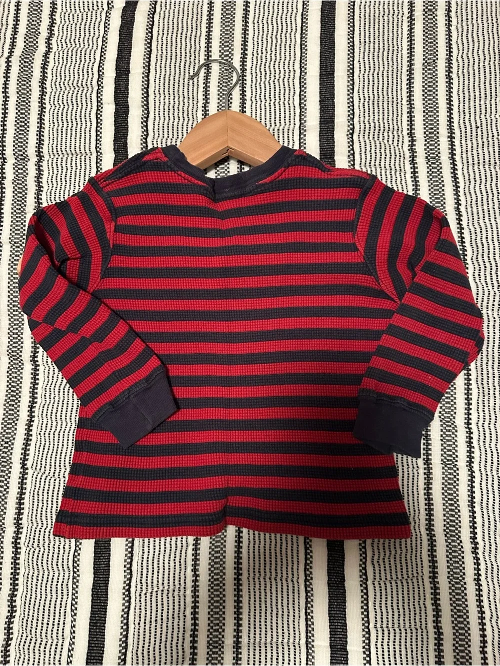 Polo by Ralph Lauren Kids Red & Navy Striped Long-Sleeve Thermal Top-Size 4T